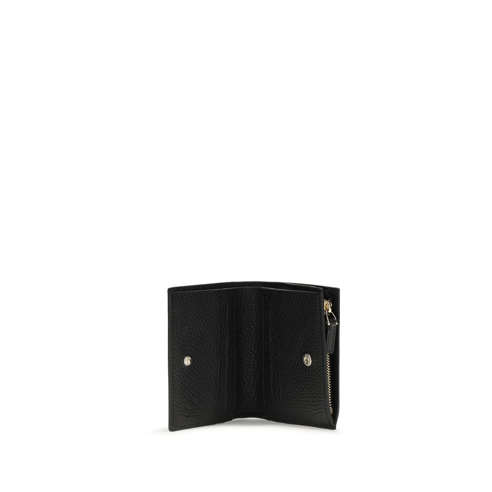 Valentino Garavani Black Calf Leather Bos Taurus Wallet - Image 3