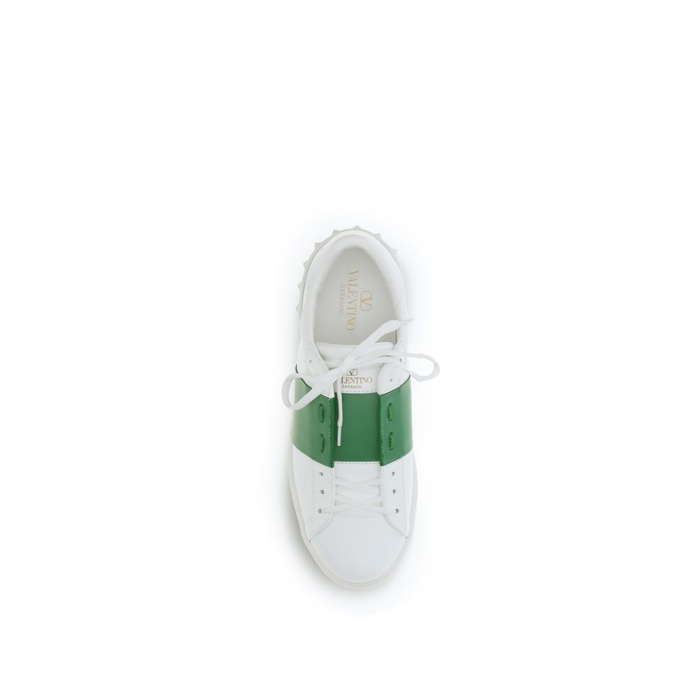 Valentino Garavani White Calf Leather Bos Taurus Low Top Sneakers - Image 4