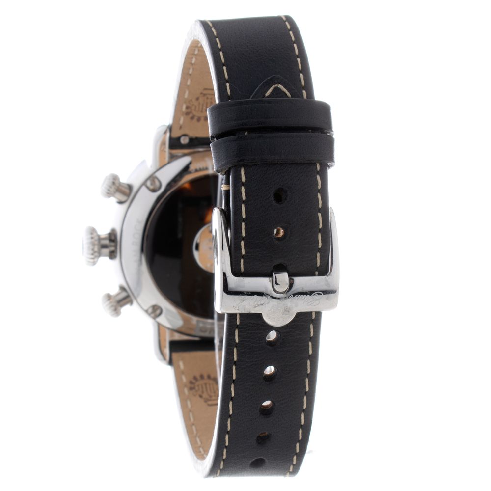 GLAM ROCK Black Leather Dress Watch - Image 2