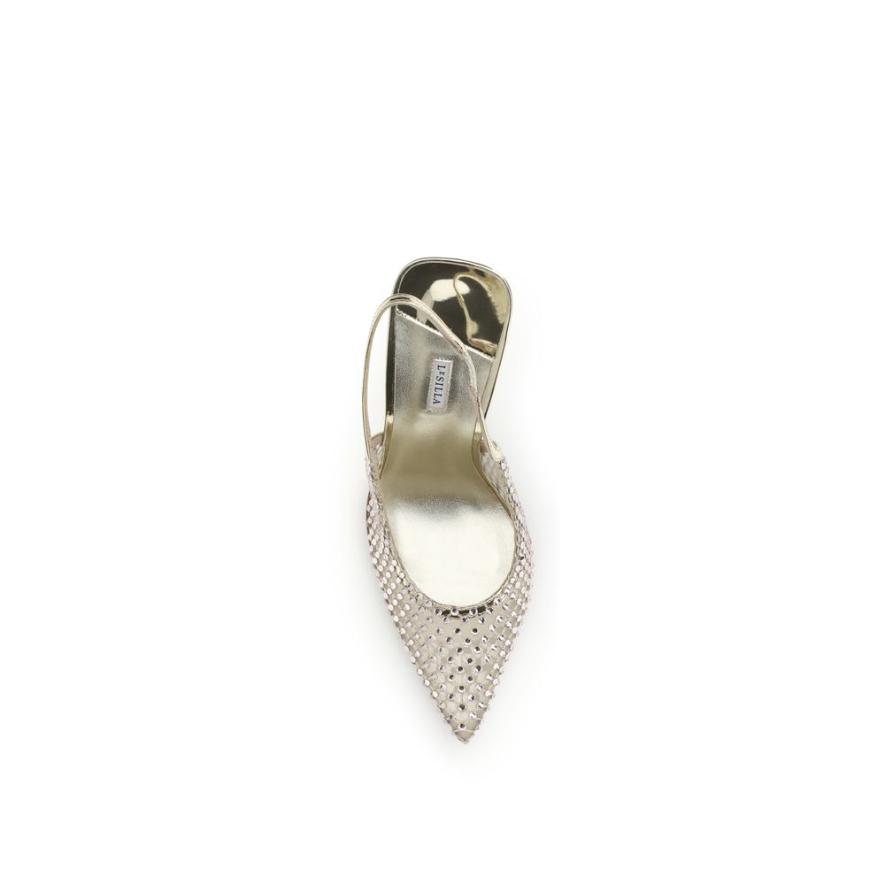 LE SILLA Gold Nylon Platform Pumps - Image 4
