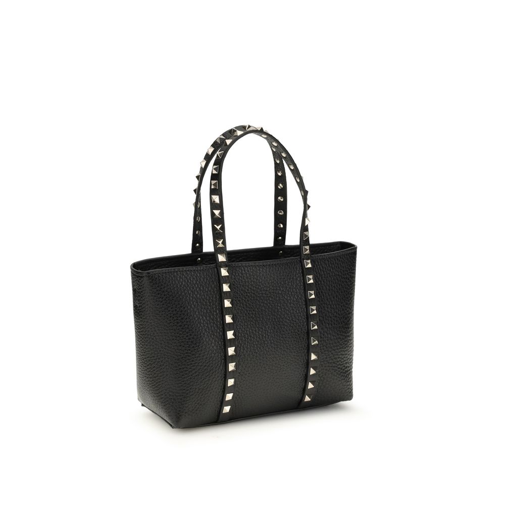 Valentino Garavani Black Calf Leather Bos Taurus Shoulder Bag - Image 2
