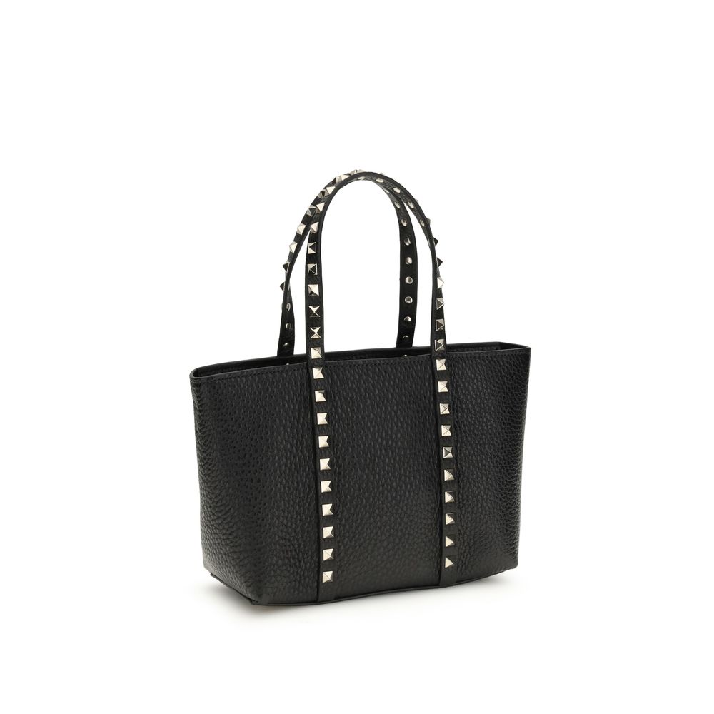 Valentino Garavani Black Calf Leather Bos Taurus Shoulder Bag - Image 3