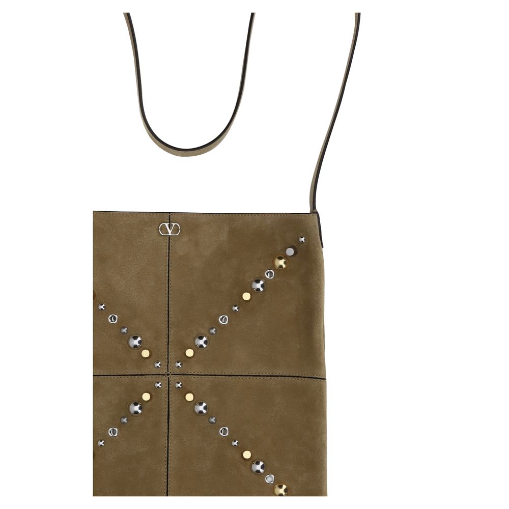 Valentino Garavani Beige Calf Leather Bos Taurus Shoulder Bag - Image 3