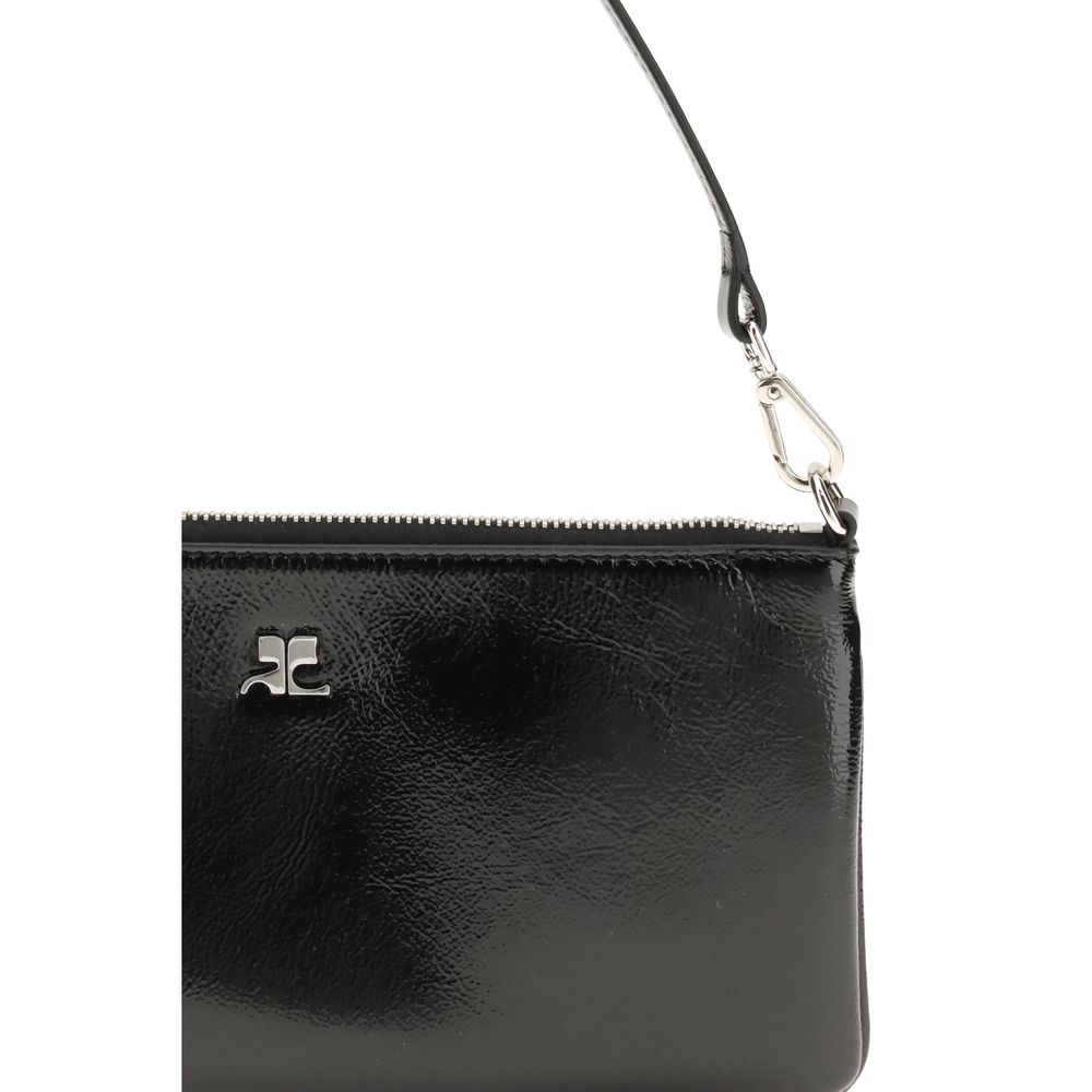 Courrèges Black Cowhide Shoulder Bag - Image 4