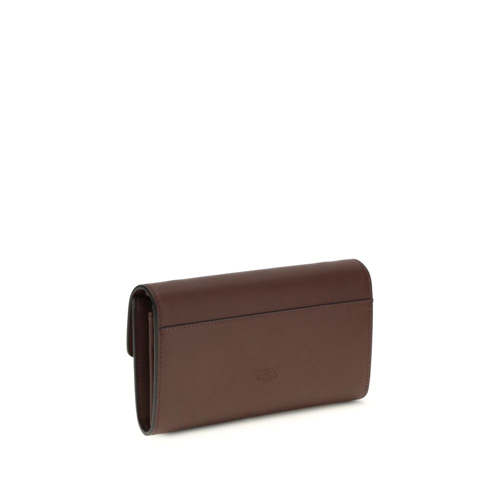 PINKO Brown Calf Leather Bos Taurus Wallet - Image 3
