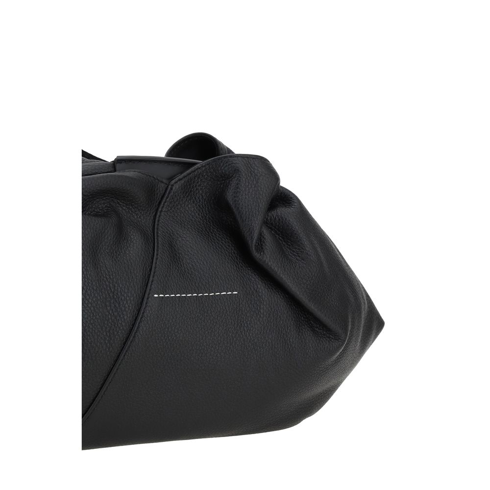 MM6 Black Calf Leather Bos Taurus Handbag - Image 4