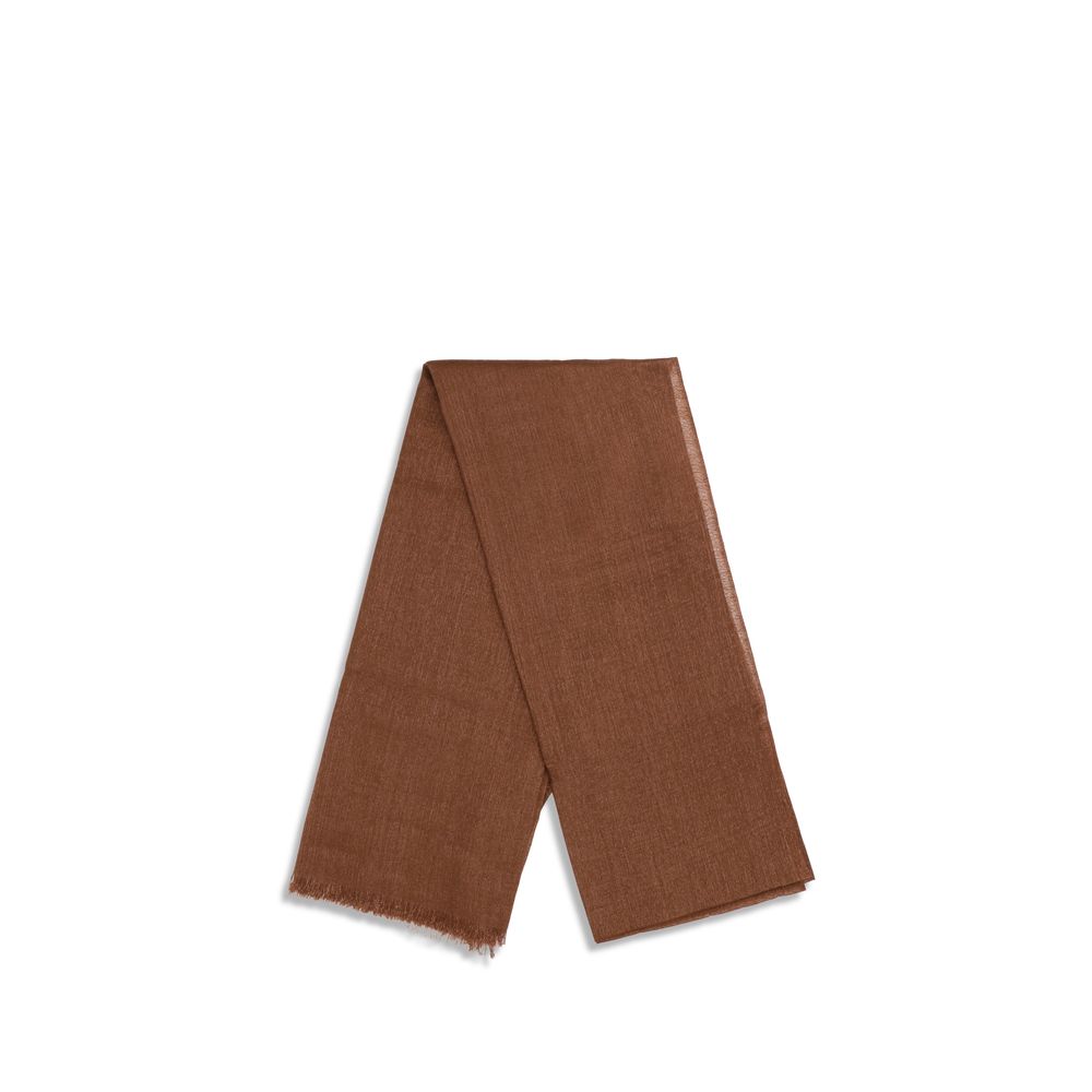 Brunello Cucinelli Brown Cashmere Scarf - Image 2