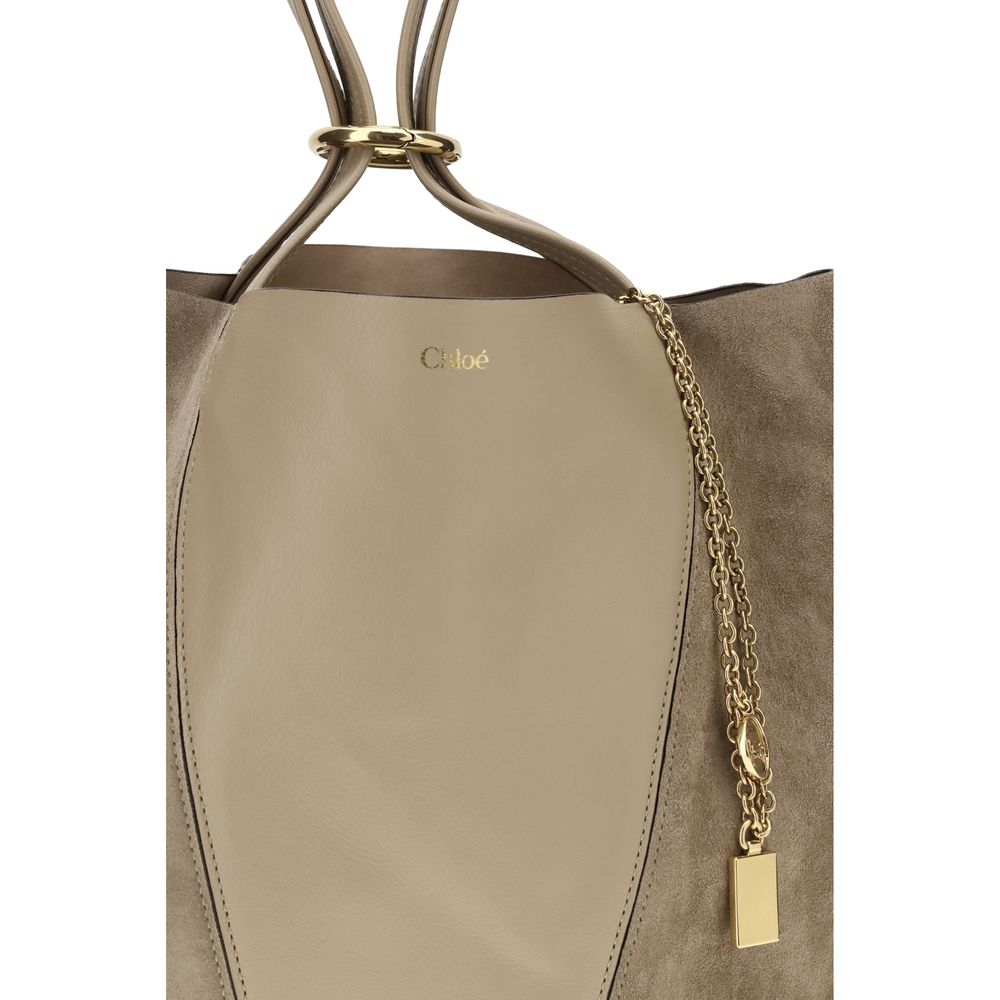Chloé Beige Calf Leather Bos Taurus Shoulder Bag - Image 4