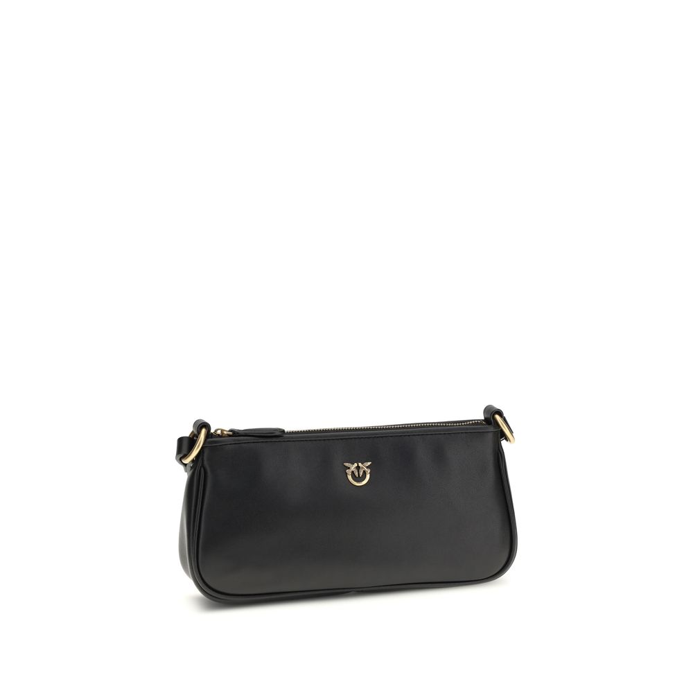 PINKO Black Calf Leather Bos Taurus Shoulder Bag - Image 2