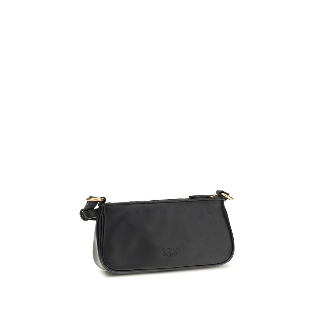 PINKO Black Calf Leather Bos Taurus Shoulder Bag - Image 3