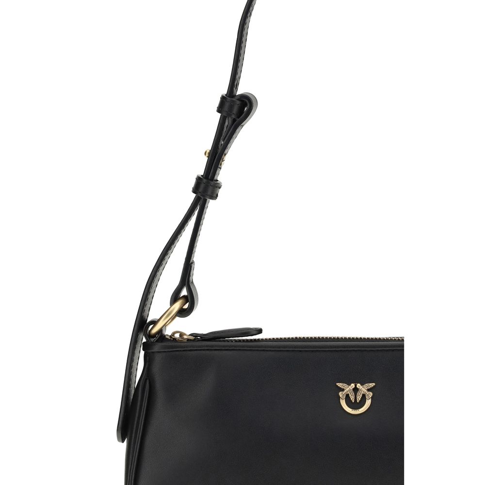 PINKO Black Calf Leather Bos Taurus Shoulder Bag - Image 4