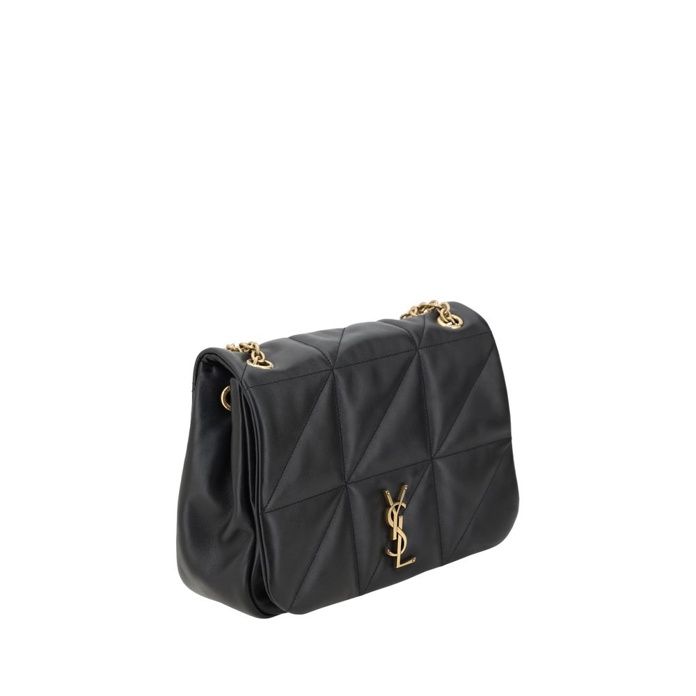 Saint Laurent Black Calf Leather Bos Taurus Shoulder Bag - Image 2