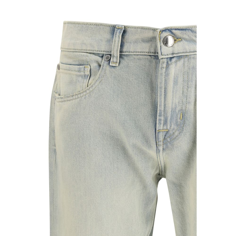 7FOR Beige Cotton Bootcut Jeans - Image 3
