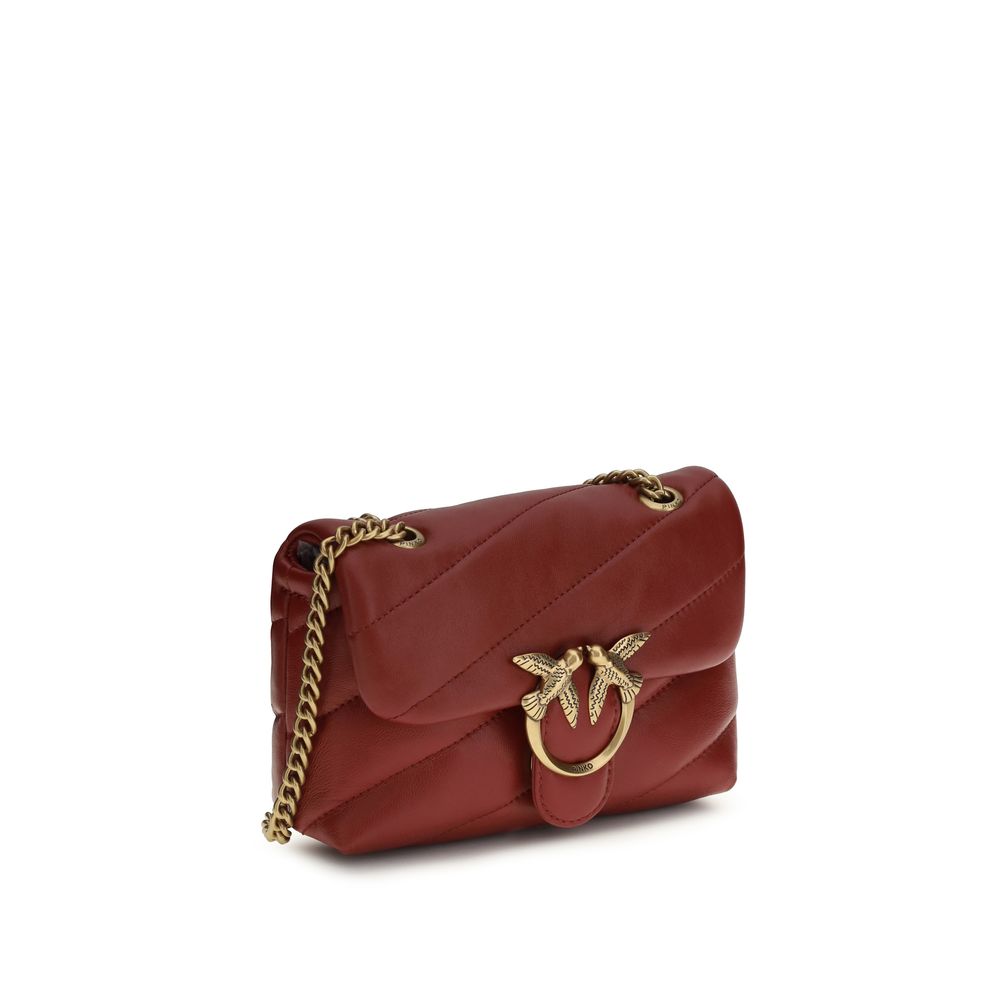 PINKO Bordeaux Calf Leather Bos Taurus Shoulder Bag - Image 2