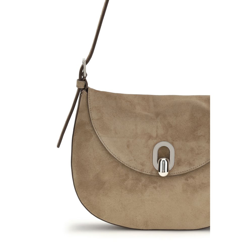 Savette Beige Calf Leather Bos Taurus Shoulder Bag - Image 4