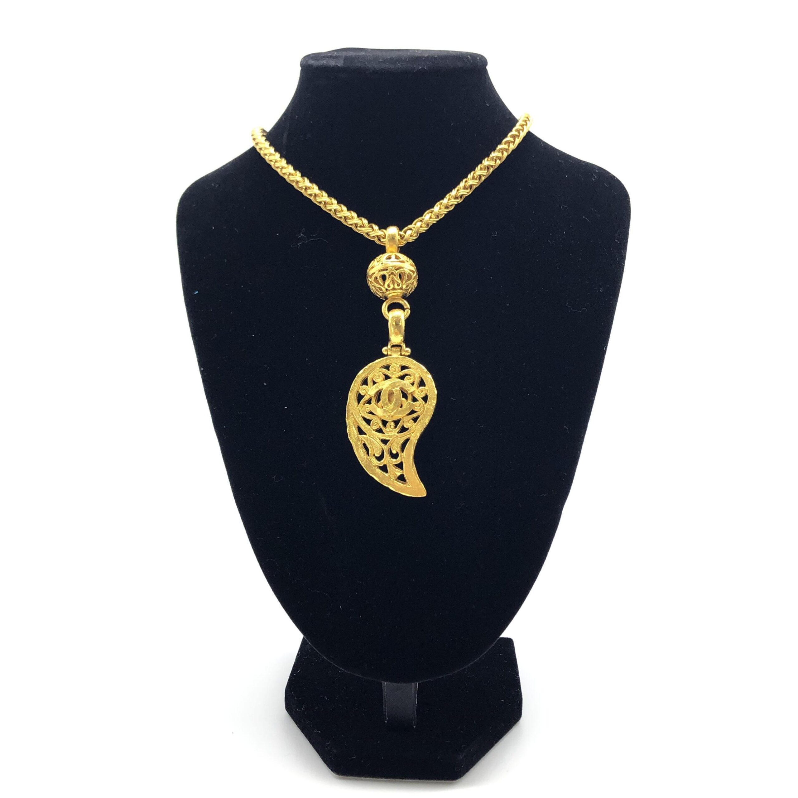 Chanel Gold Plated Coco Mark Necklace - Image 2