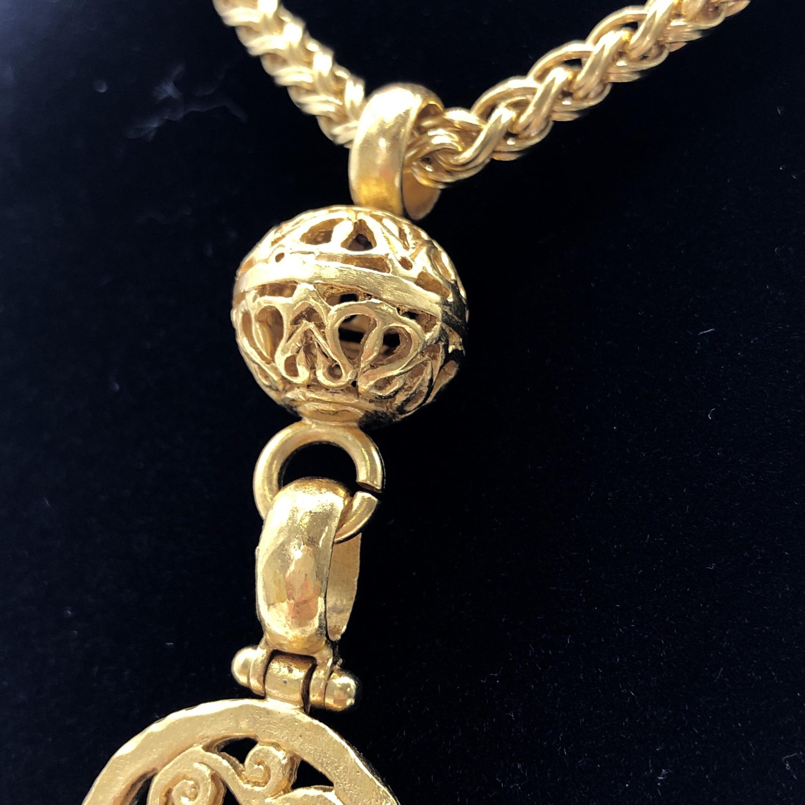 Chanel Gold Plated Coco Mark Necklace - Image 3