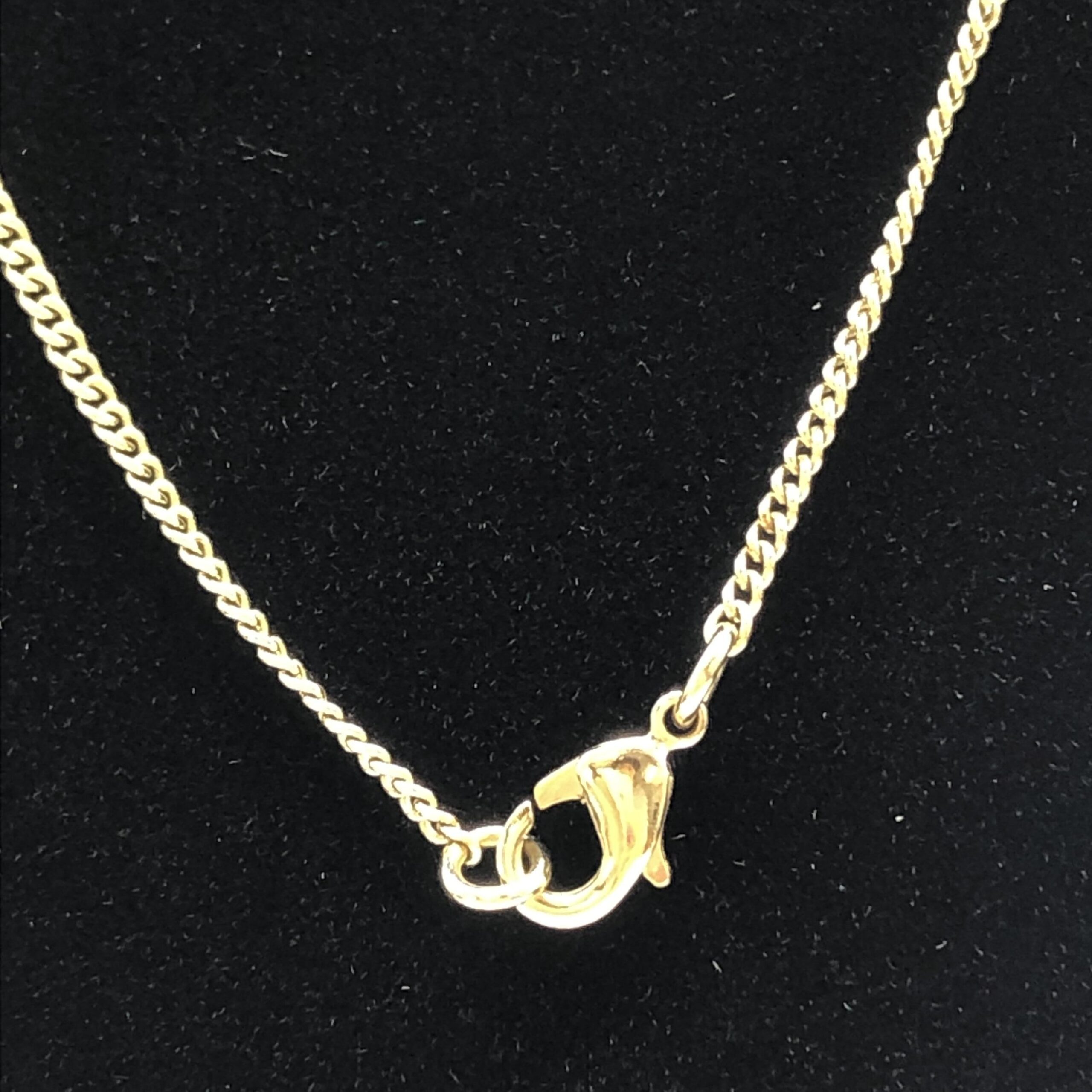 Chanel Gold Tone CC Circle Pendant Necklace - Image 6