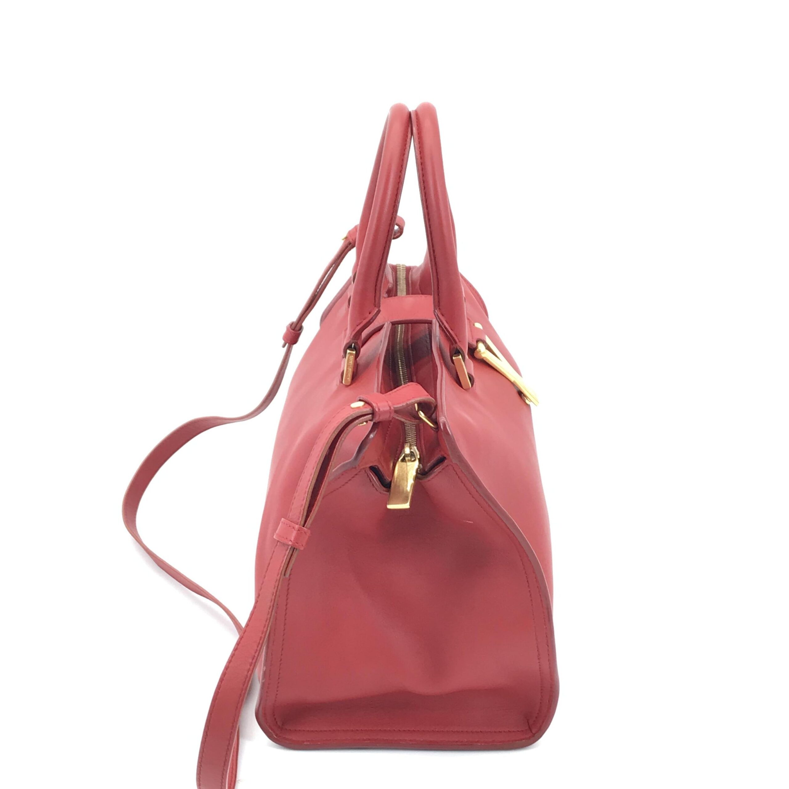 Saint Laurent Leather Handbag With Y Logo - Image 4