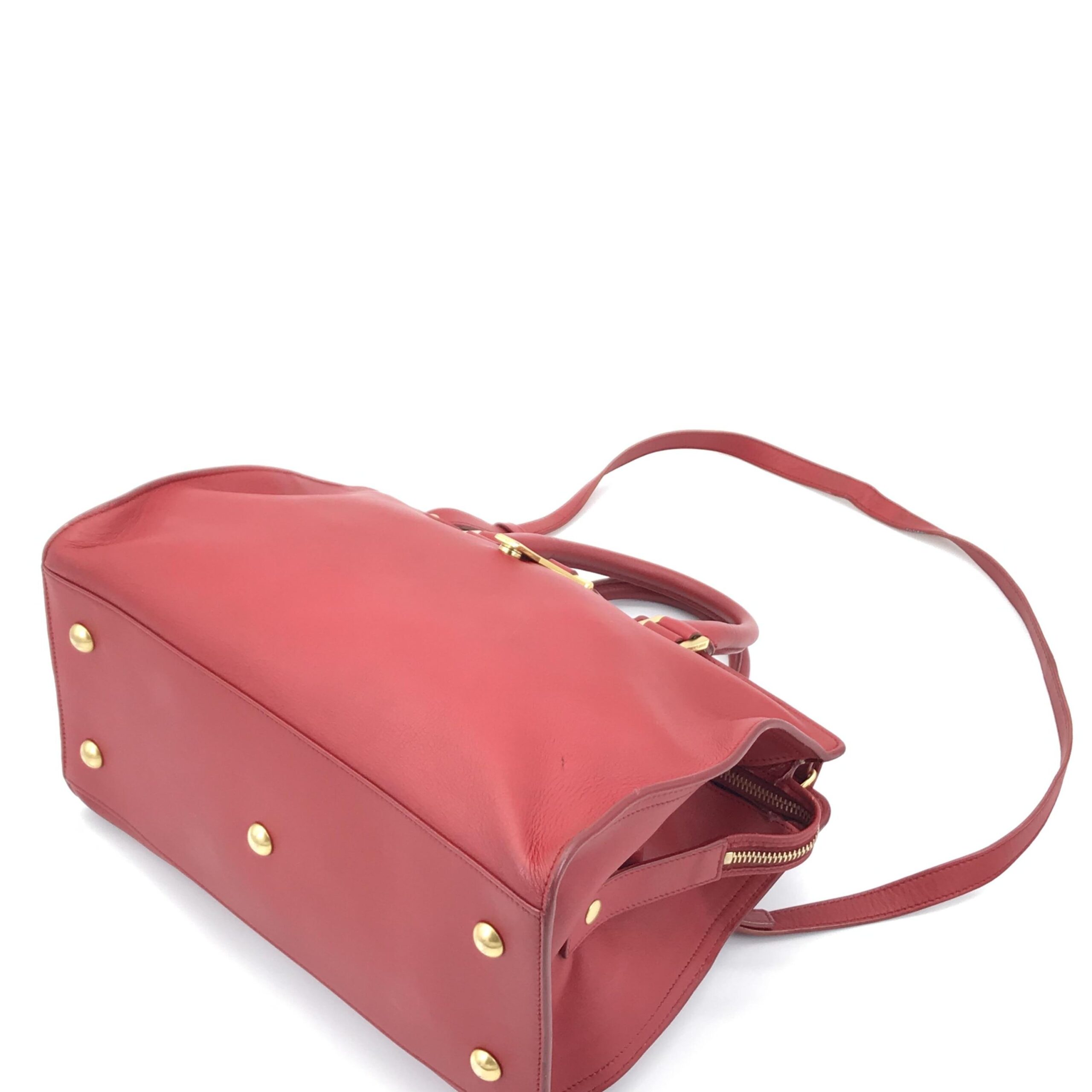 Saint Laurent Leather Handbag With Y Logo - Image 6