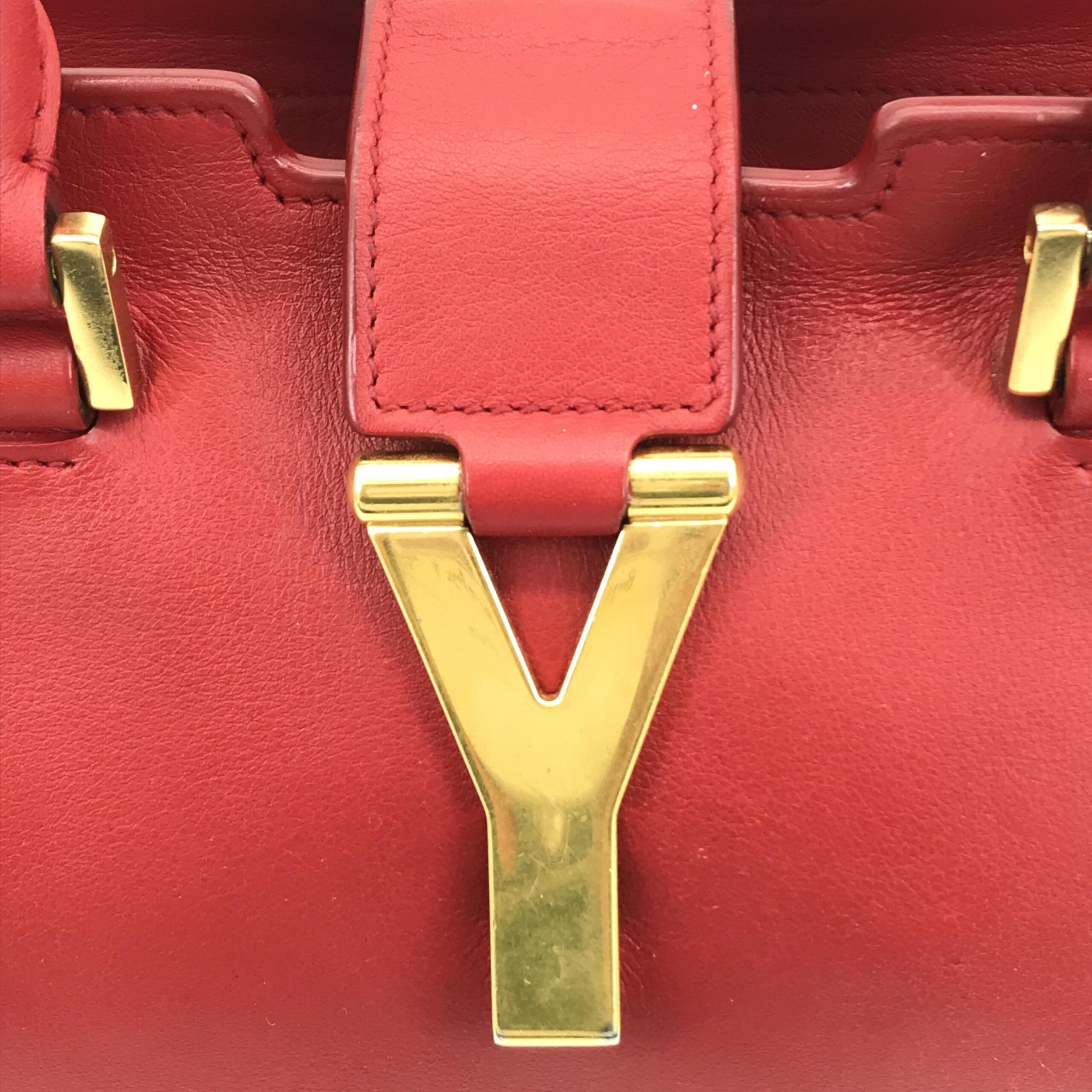 Saint Laurent Leather Handbag With Y Logo - Image 8