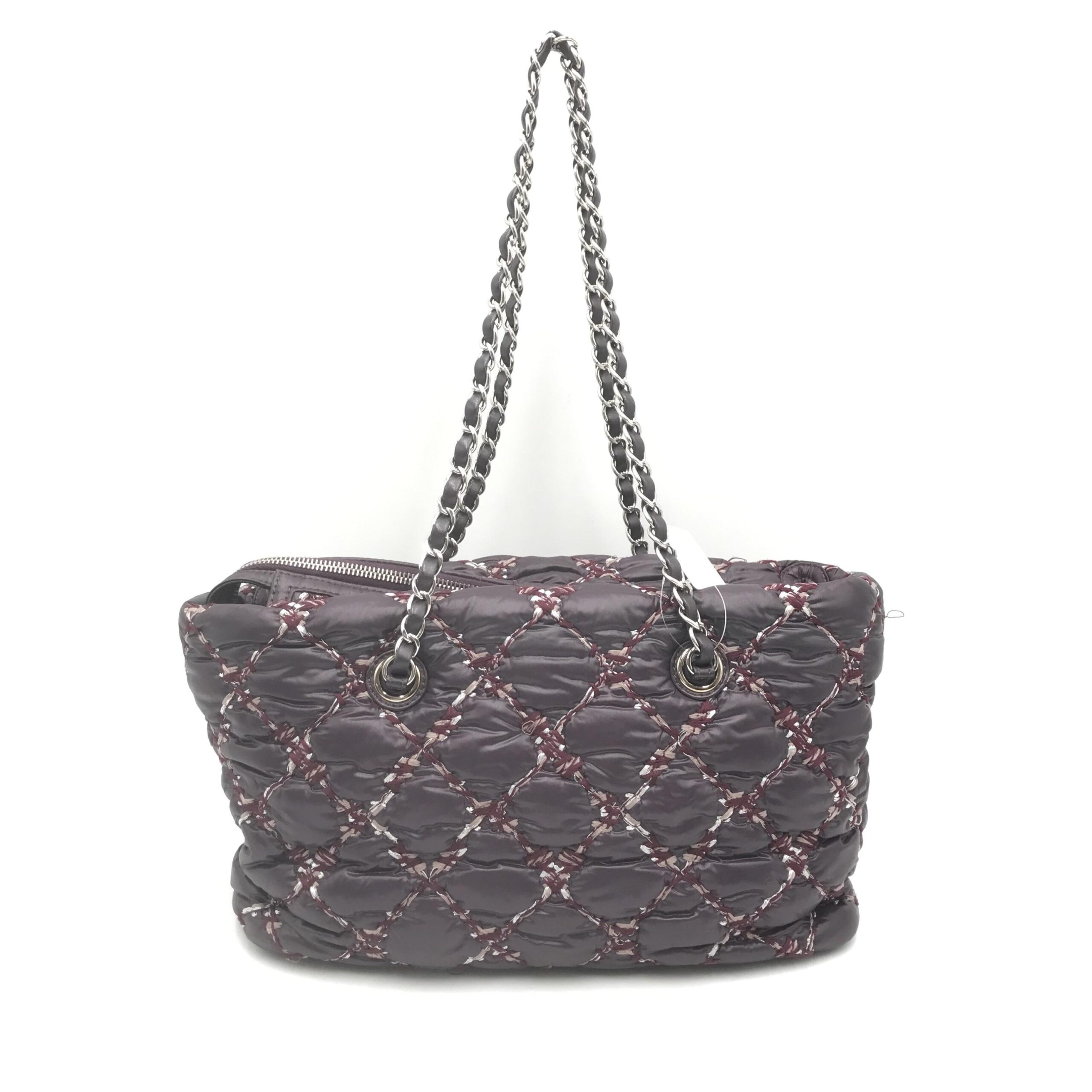 Chanel Paris-Byzance Chain Shoulder Bag Purple Nylon - Image 5