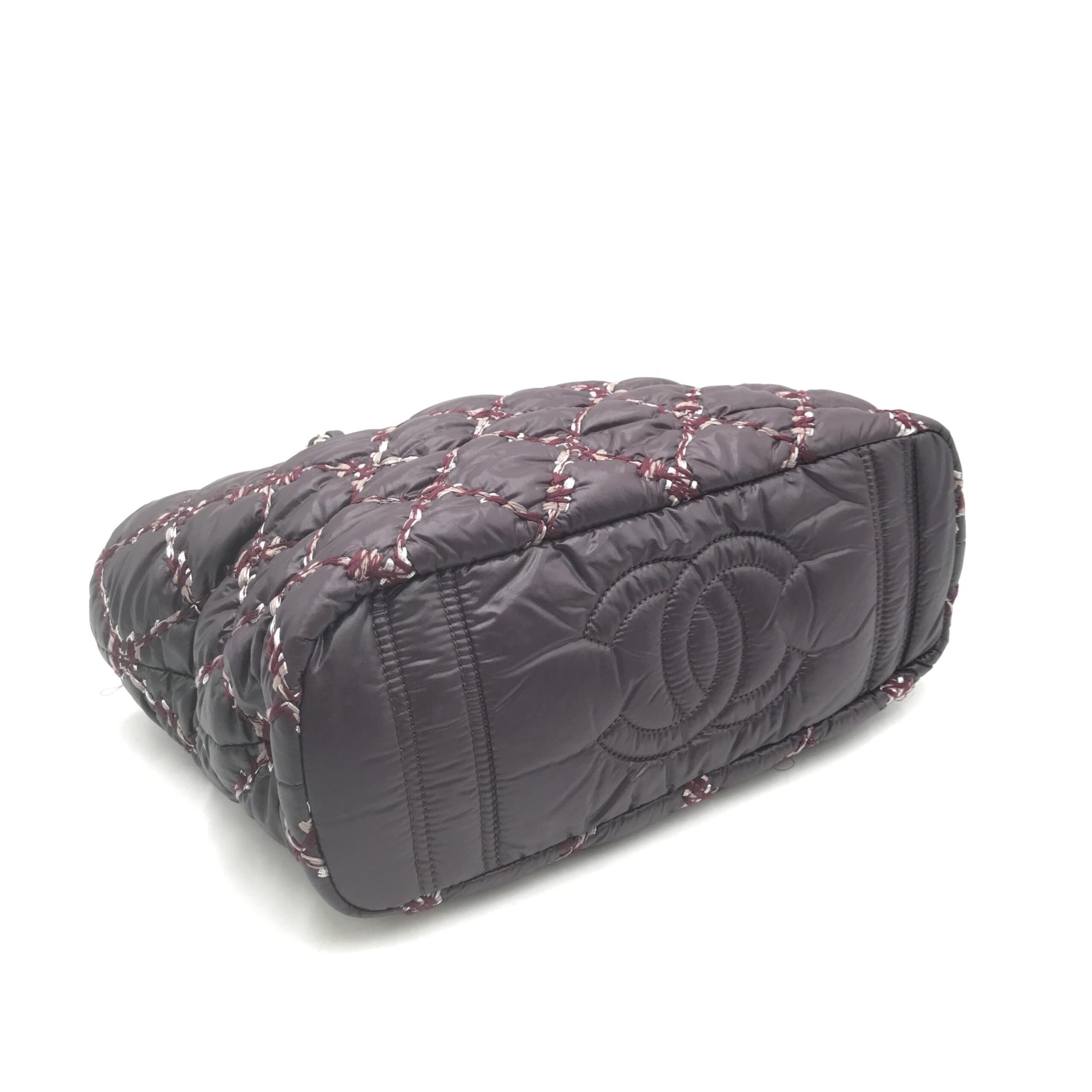 Chanel Paris-Byzance Chain Shoulder Bag Purple Nylon - Image 7