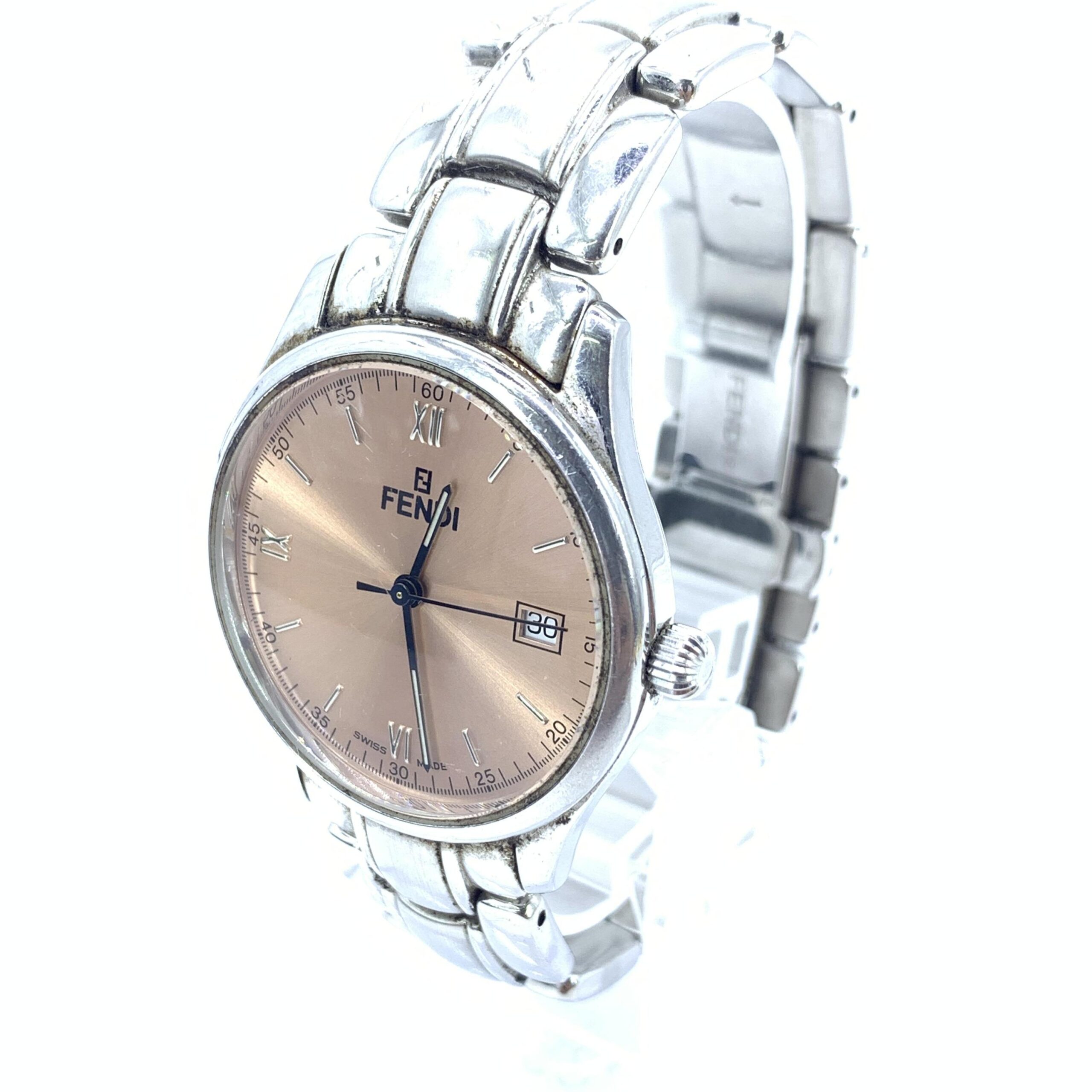 Fendi Pink Champagne Dial Quartz Watch, Stainless Steel - Image 3