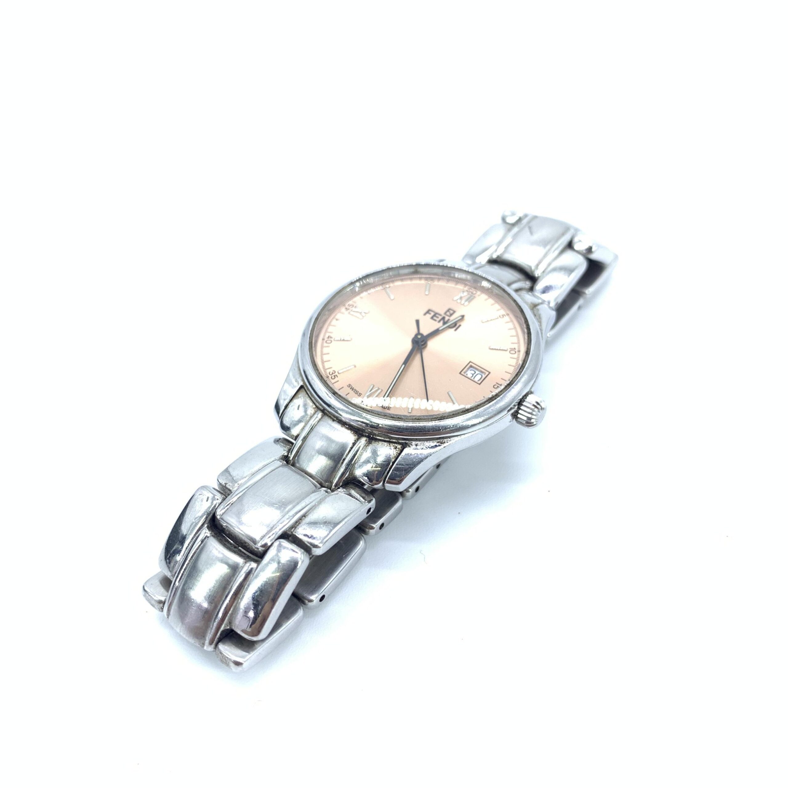 Fendi Pink Champagne Dial Quartz Watch, Stainless Steel - Image 4