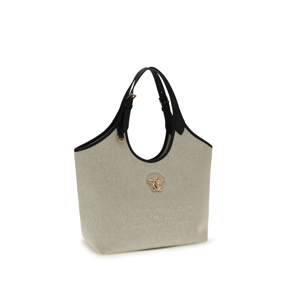 Versace Beige Cotton Shoulder Bag - Image 2