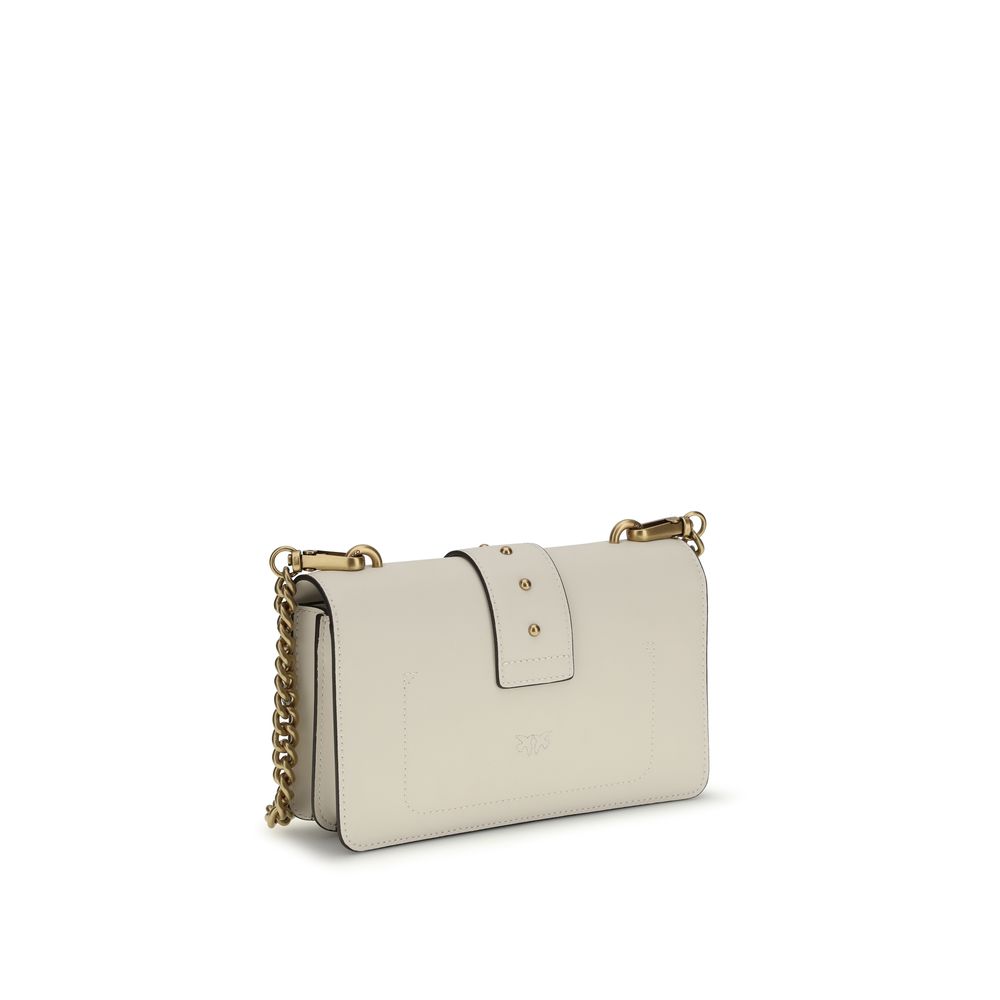PINKO Beige Calf Leather Bos Taurus Shoulder Bag - Image 3