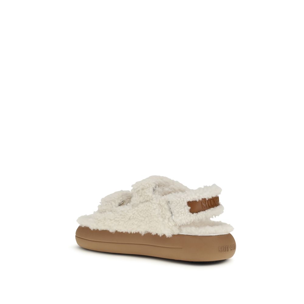 Moon Boot White Polyamide Slippers - Image 3