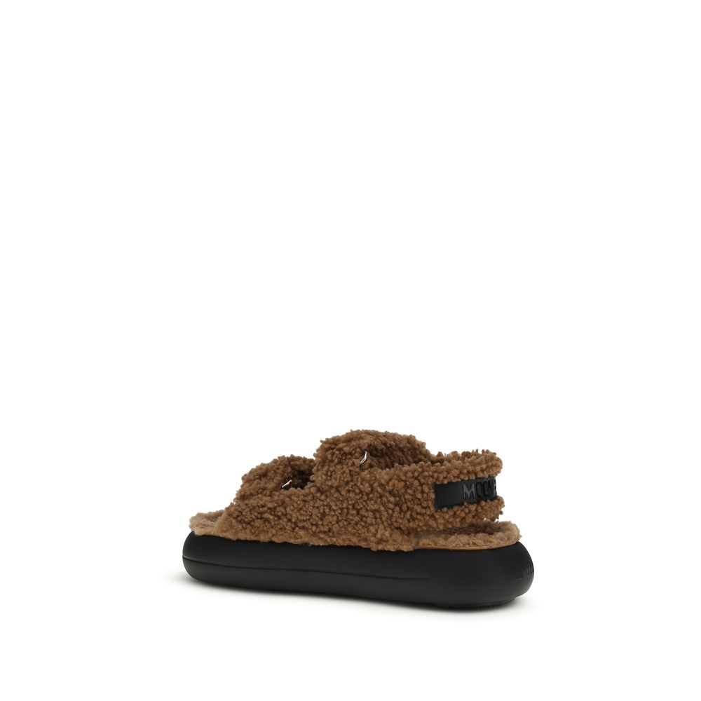 Moon Boot Brown Polyamide Slippers - Image 3