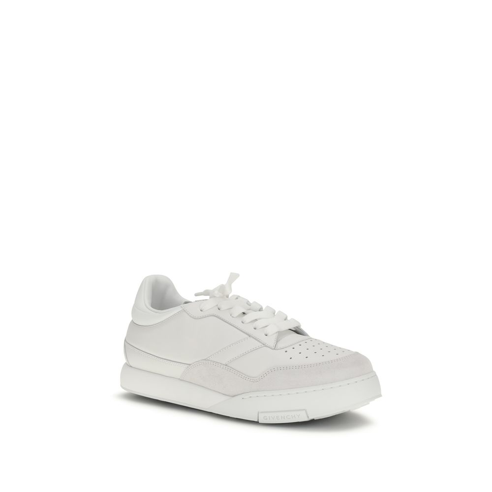 Givenchy White Calf Leather Bos Taurus Low Top Sneakers - Image 2