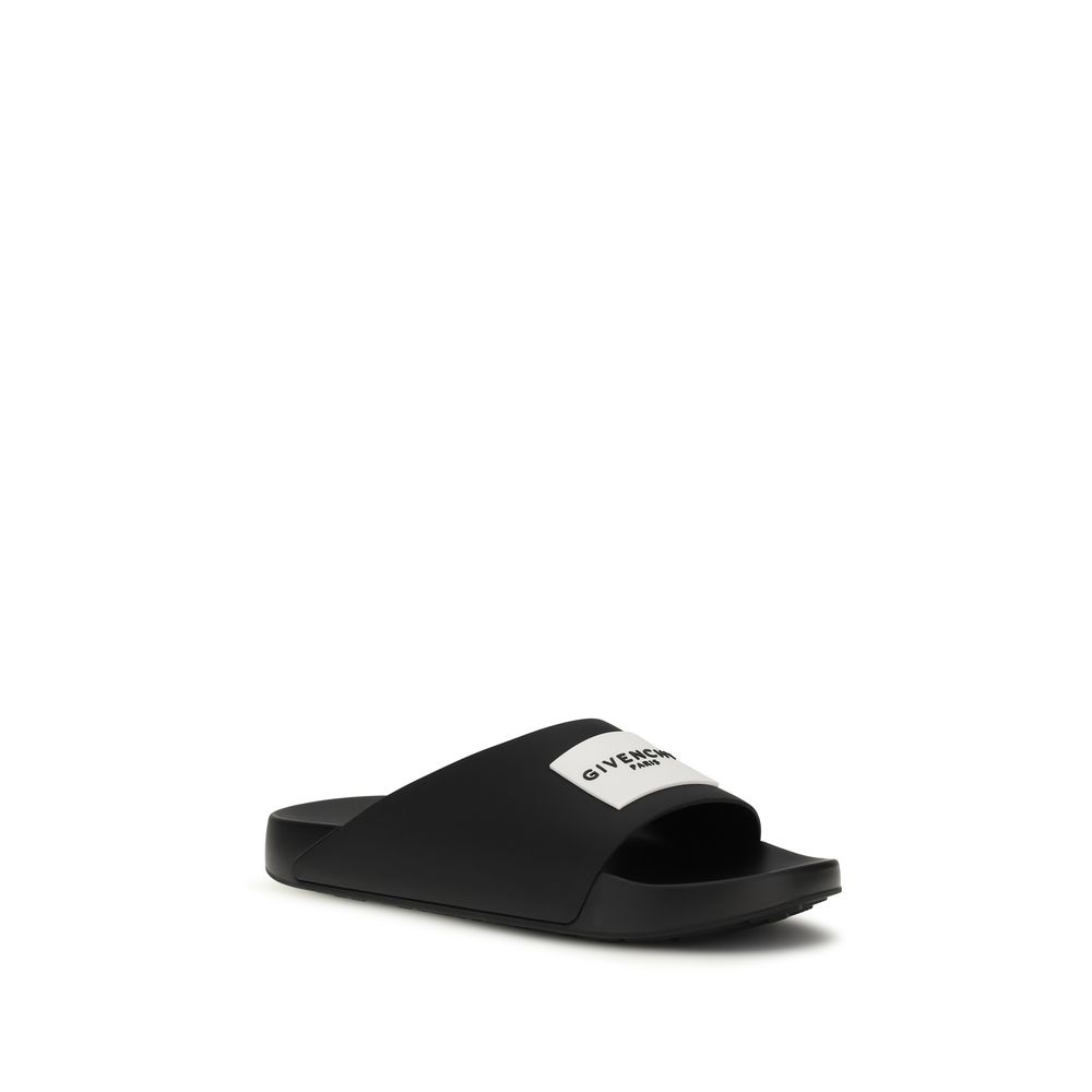 Givenchy Black Rubber Slippers - Image 2