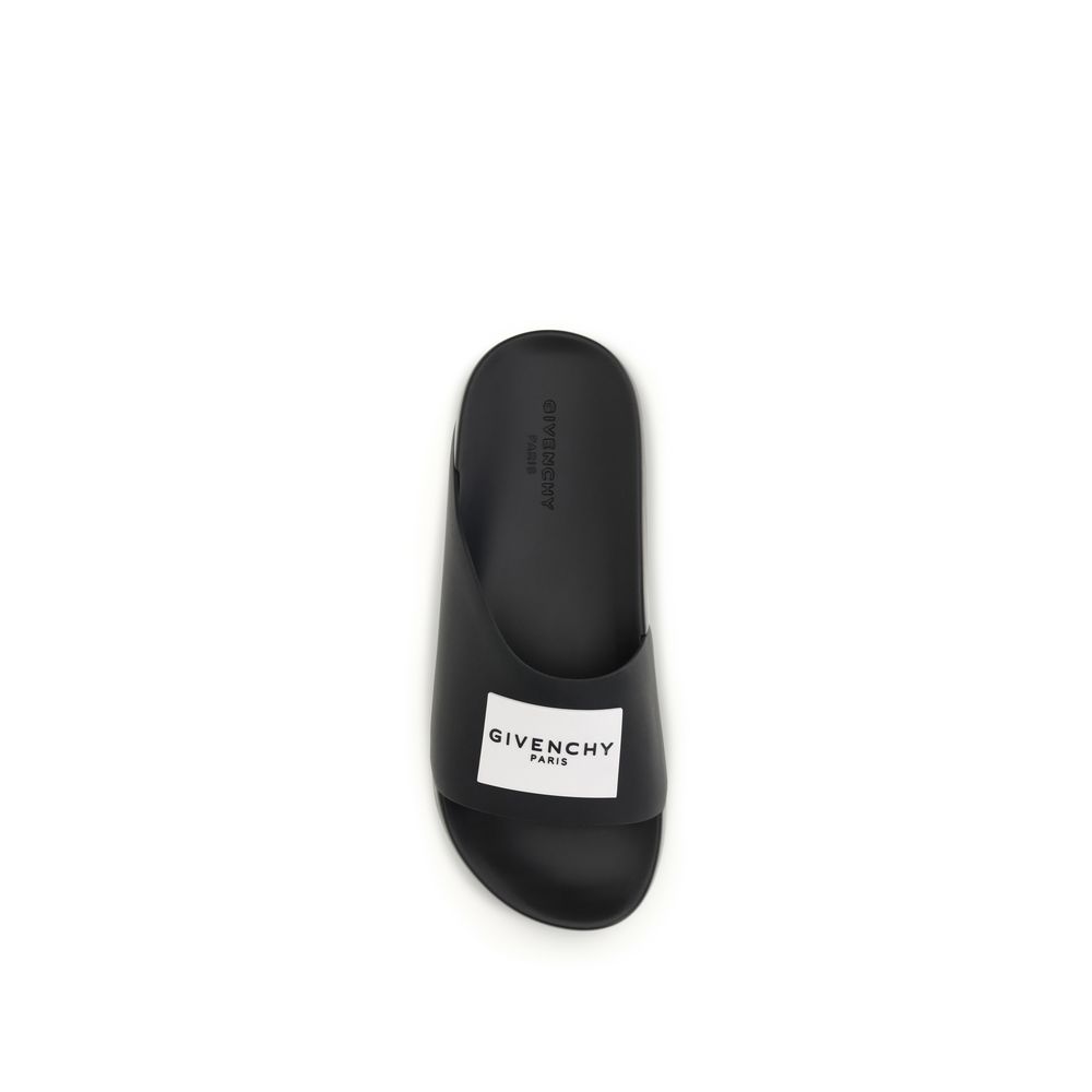Givenchy Black Rubber Slippers - Image 4