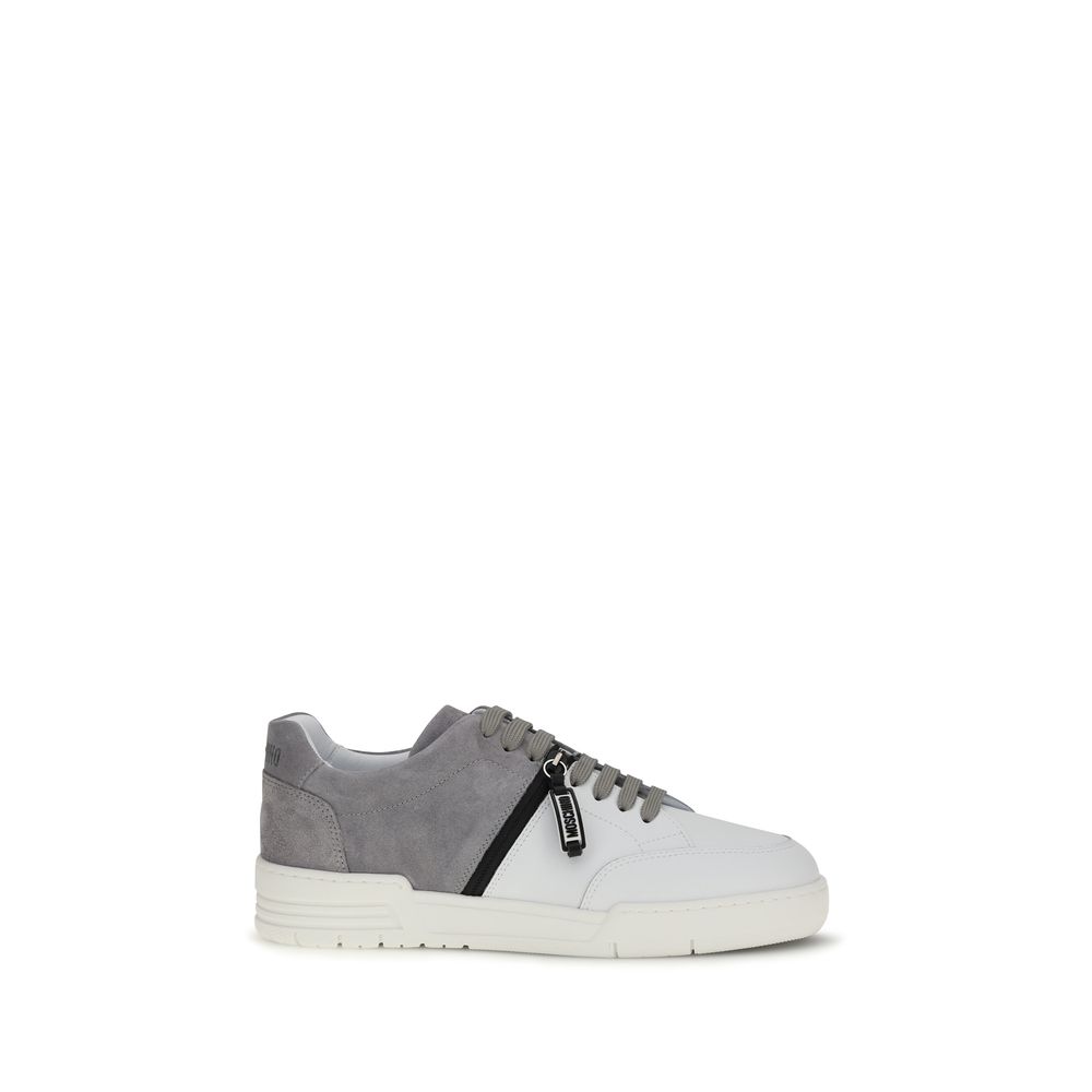 Moschino Multicolor Calf Leather Bos Taurus Low Top Sneakers