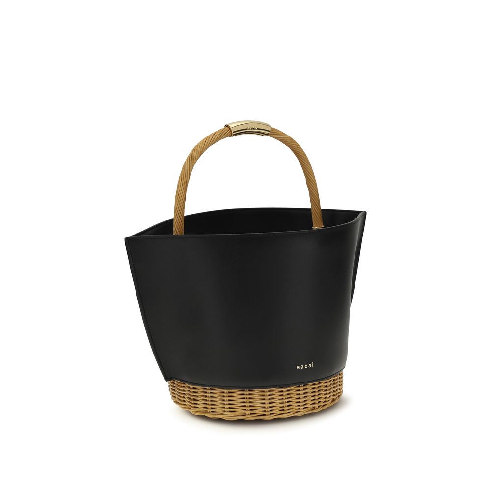 Sacai Black Calf Leather Bos Taurus Shoulder Bag - Image 2
