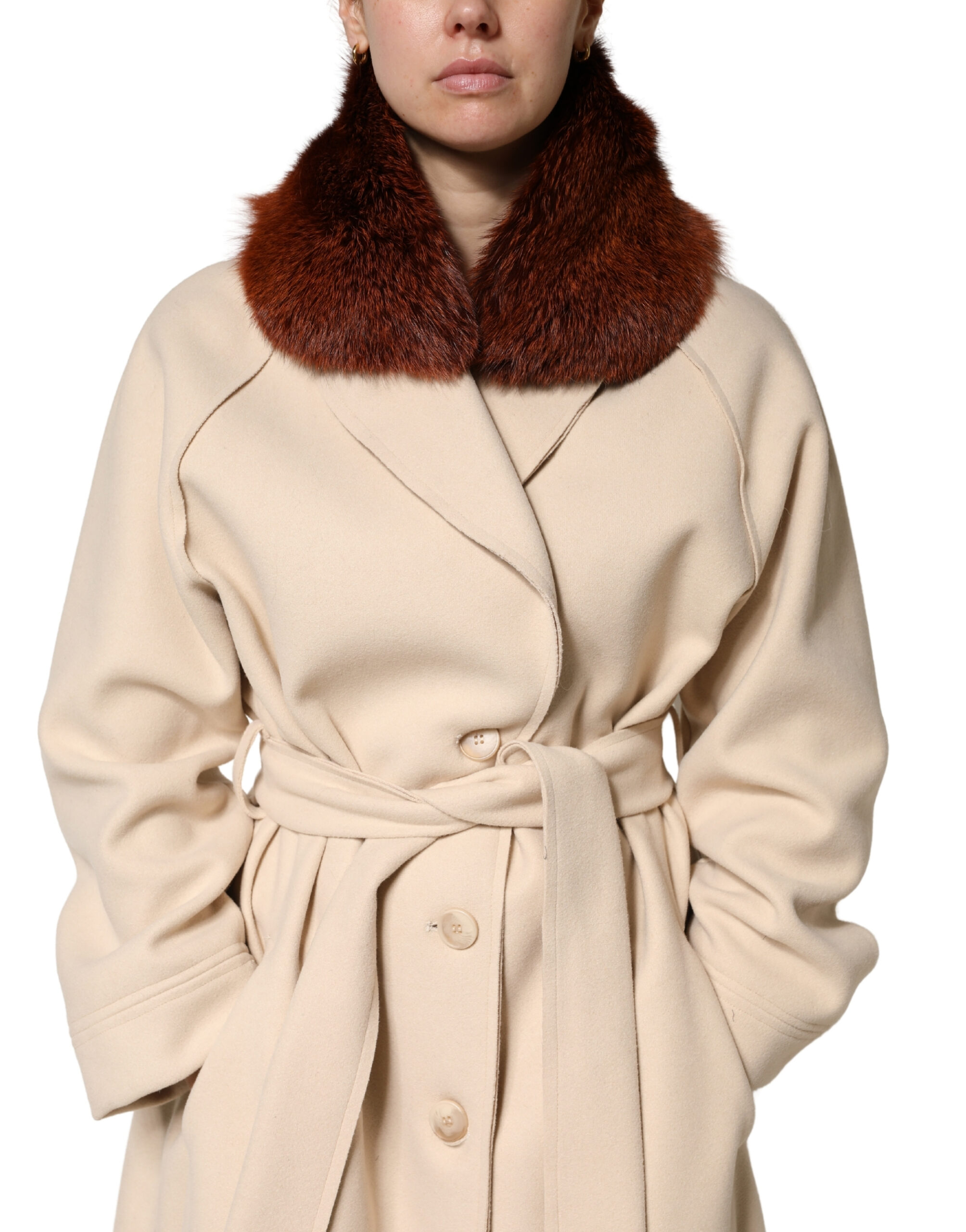 Dolce & Gabbana Brown Mink Fur Collar Women Neck Wrap 60cm x 14cm Scarf - Image 2