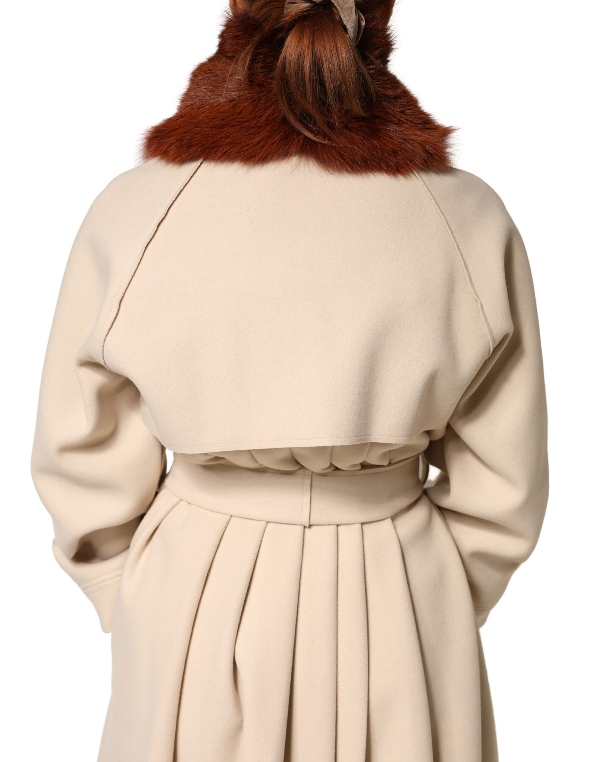 Dolce & Gabbana Brown Mink Fur Collar Women Neck Wrap 60cm x 14cm Scarf - Image 3