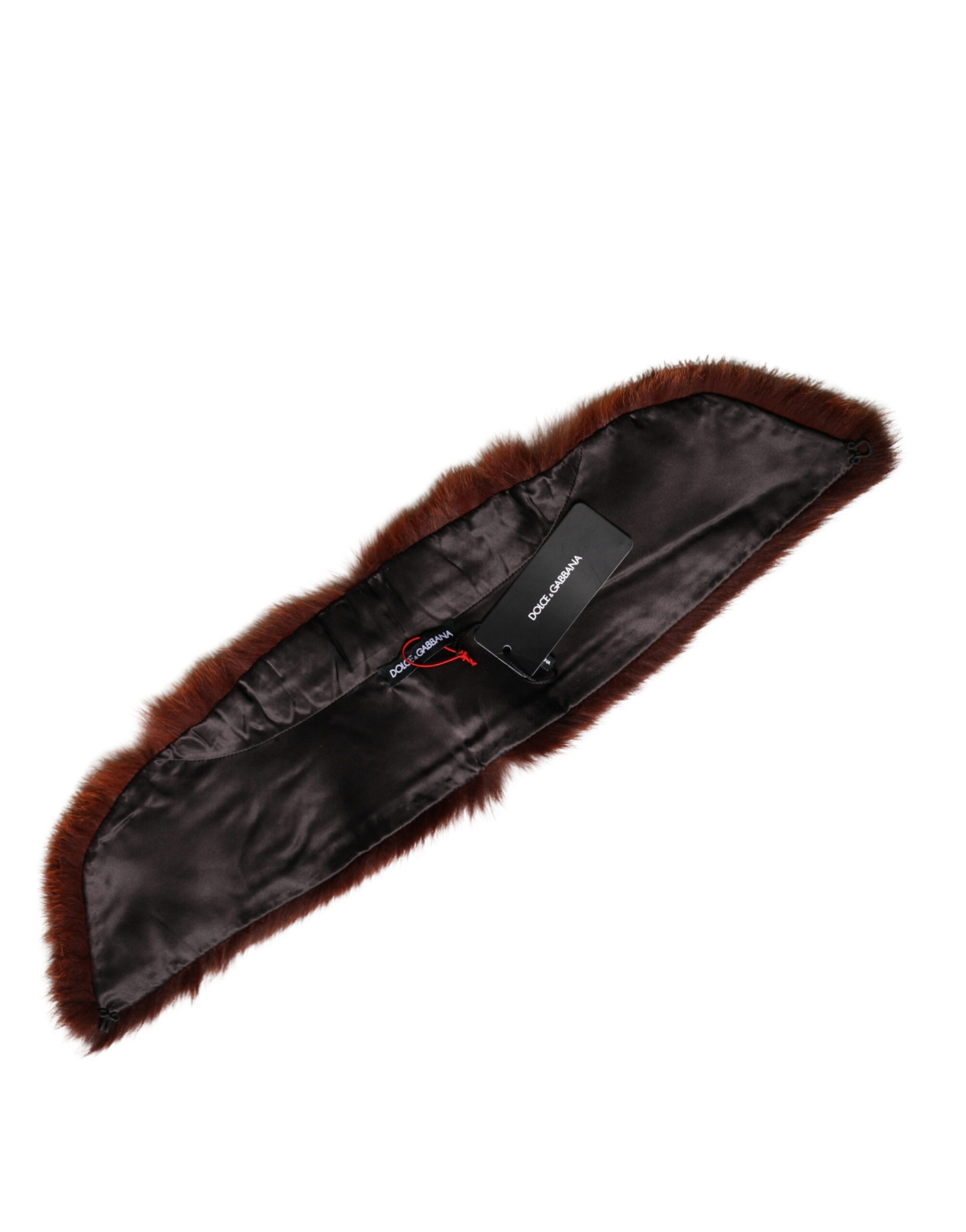 Dolce & Gabbana Brown Mink Fur Collar Women Neck Wrap 60cm x 14cm Scarf - Image 8