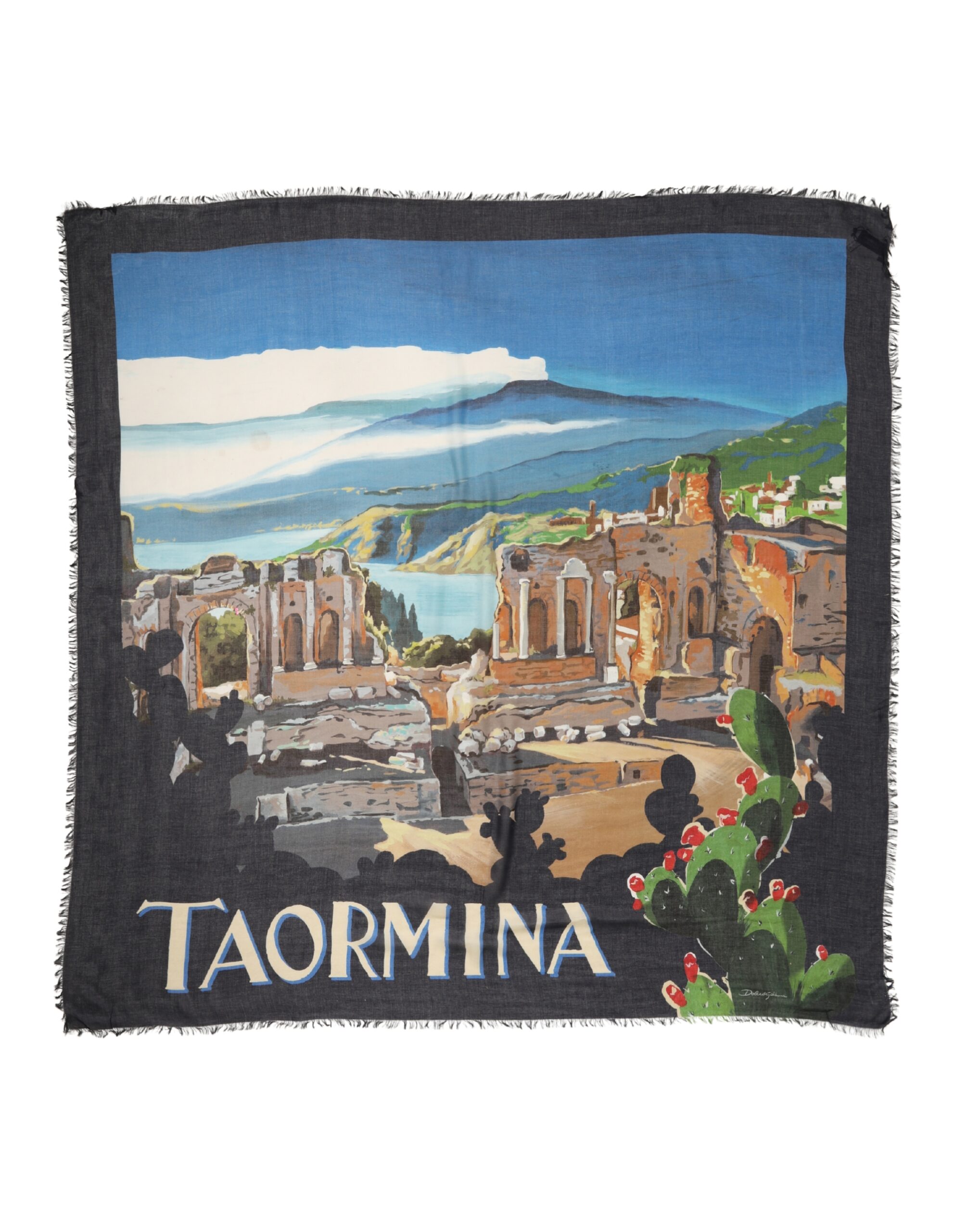 Dolce & Gabbana Multicolor Taormina Modal Shawl 130cm x 130cm Men Scarf - Image 2