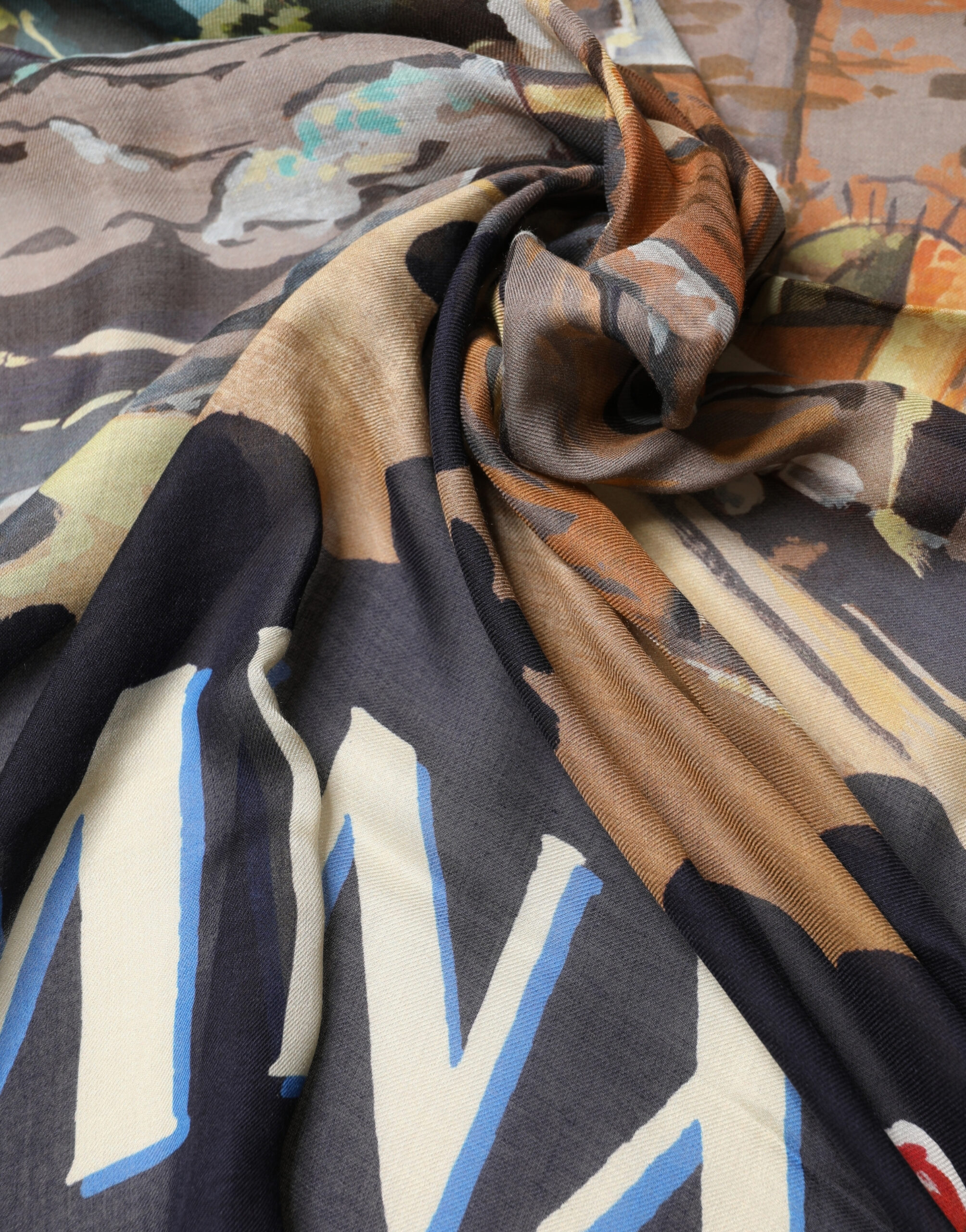 Dolce & Gabbana Multicolor Taormina Modal Shawl 130cm x 130cm Men Scarf - Image 4