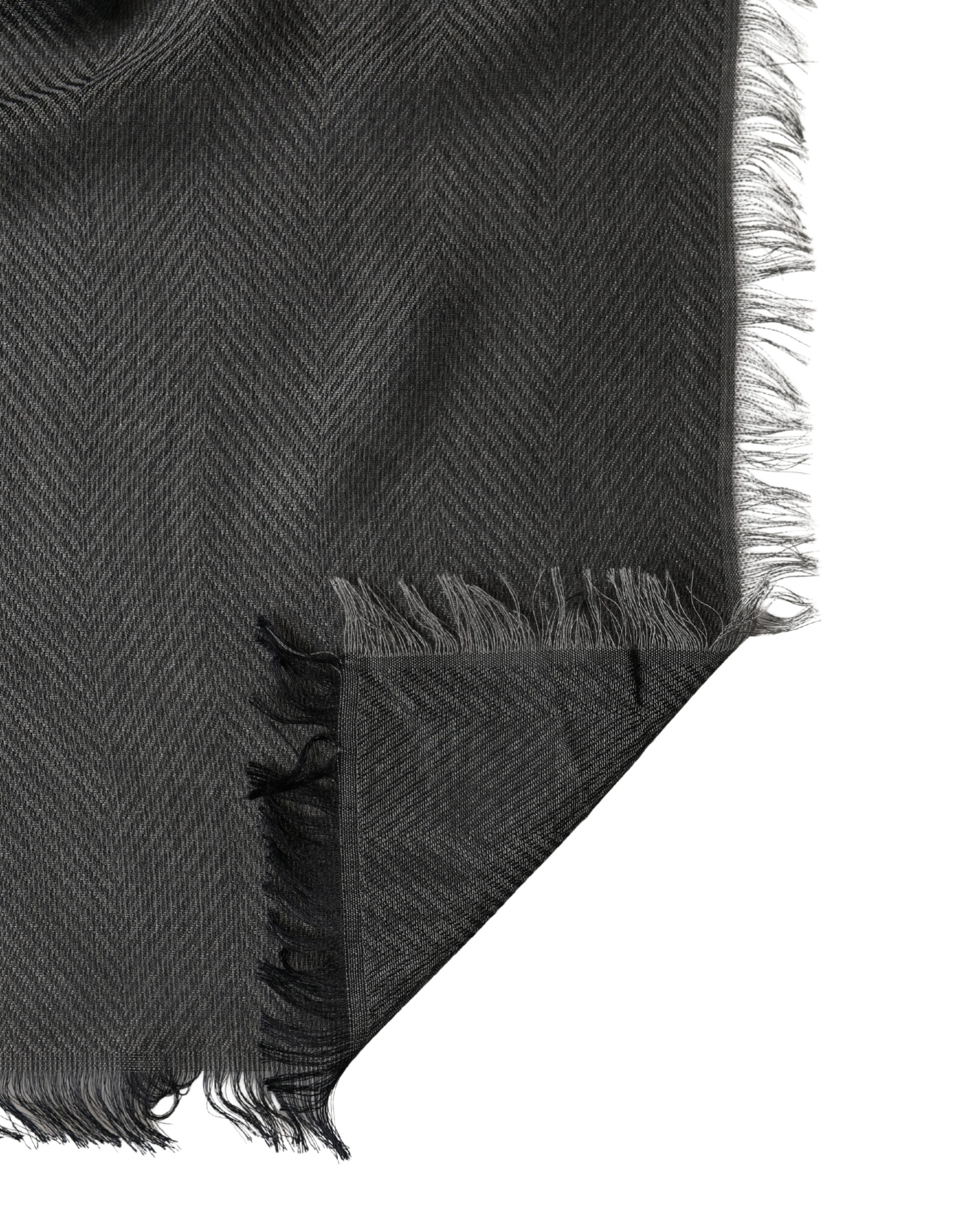 Dolce & Gabbana Black Modal Warmer Shawl Fringes 140cm x 134cm Men Scarf - Image 3