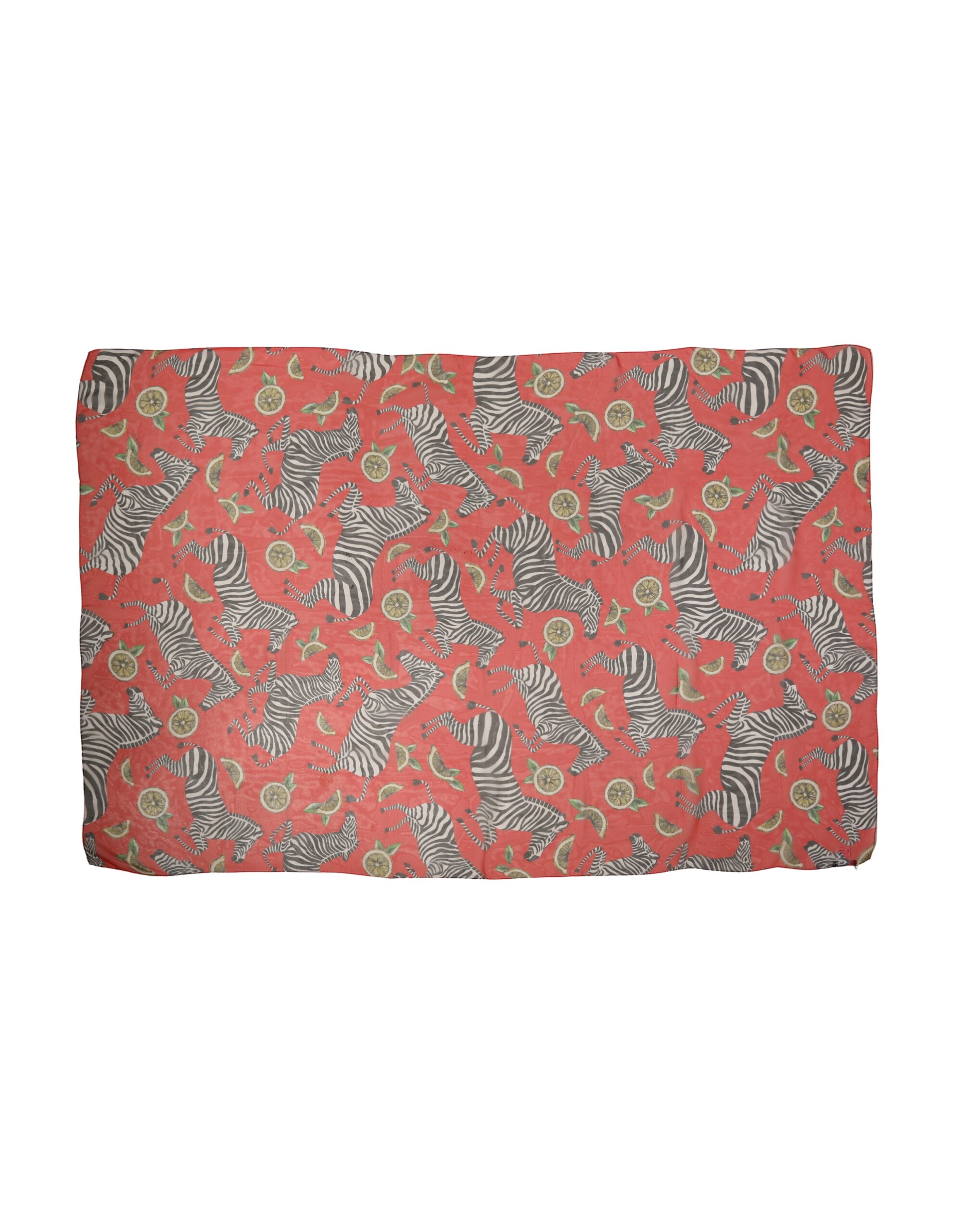 Dolce & Gabbana Red Zebra Print Silk Wrap Shawl Stole 200cm x 132cm Scarf - Image 3