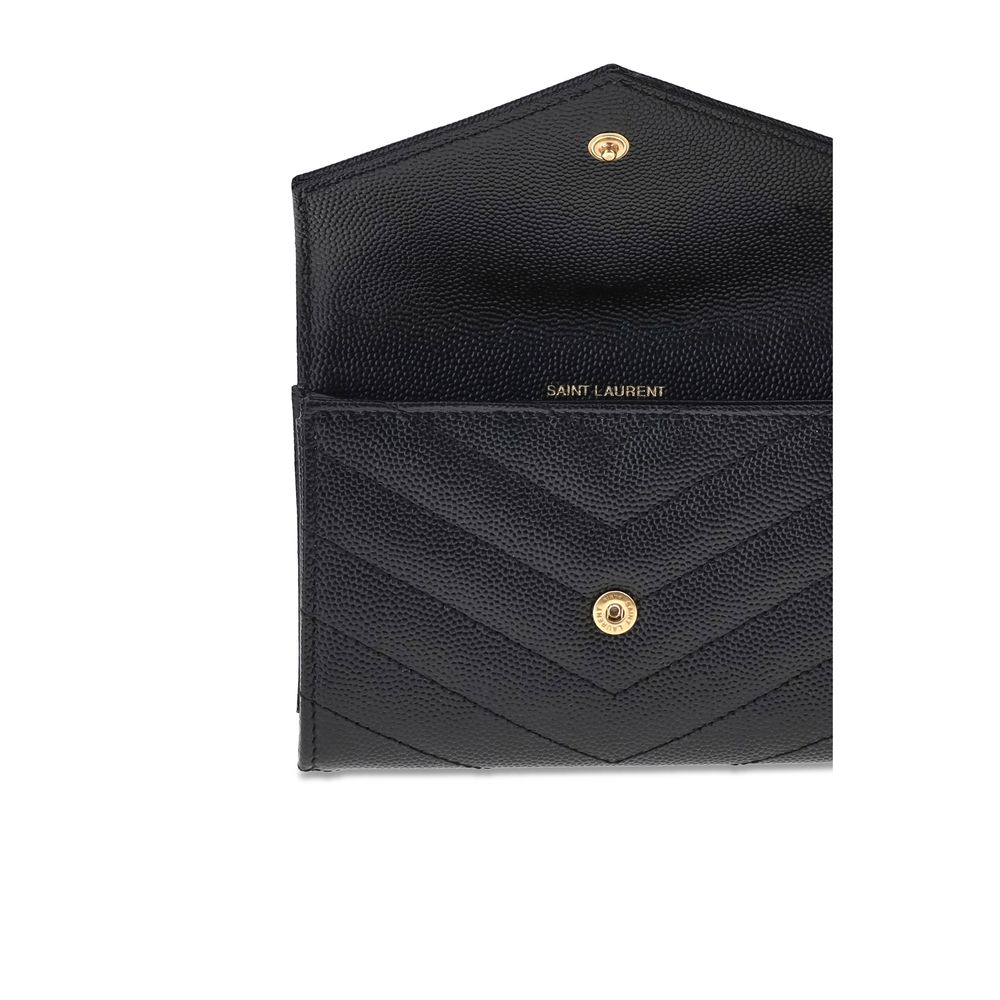 Saint Laurent Black Calf Leather Bos Taurus Wallet - Image 3