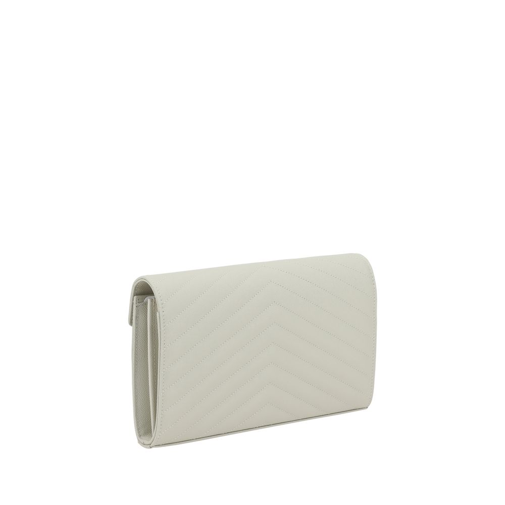 Saint Laurent White Calf Leather Bos Taurus Shoulder Bag - Image 3