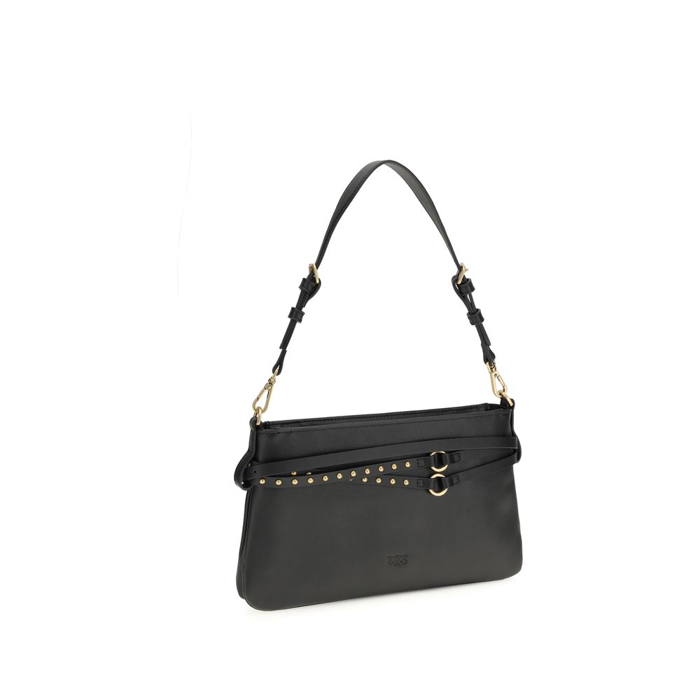 PINKO Black Calf Leather Bos Taurus Shoulder Bag - Image 3