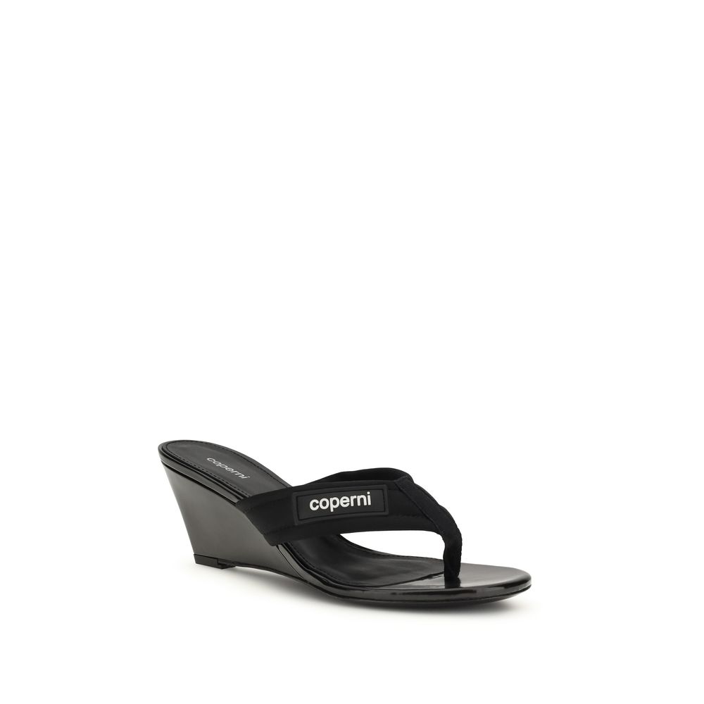 Coperni Black Polyamide Wedge Sandals - Image 2