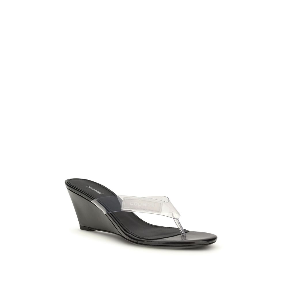 Coperni Black Pvc Flip-Flop Sandals - Image 2